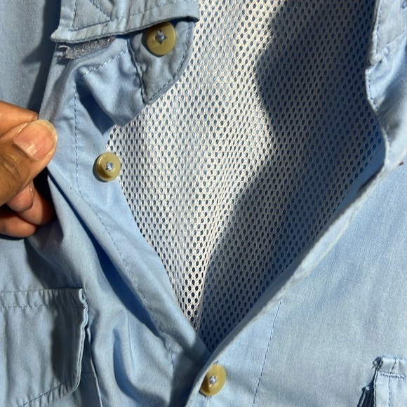 Outdoor By Hilton Long Sleeved Ventilated Fishing Shirt - Blue - Size Large - Picture 7 of 10